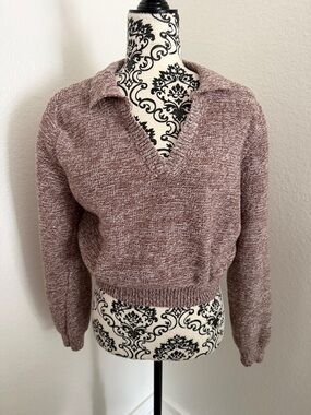 Madden NYC Crop Knit Opened-Back Sweater Size XL